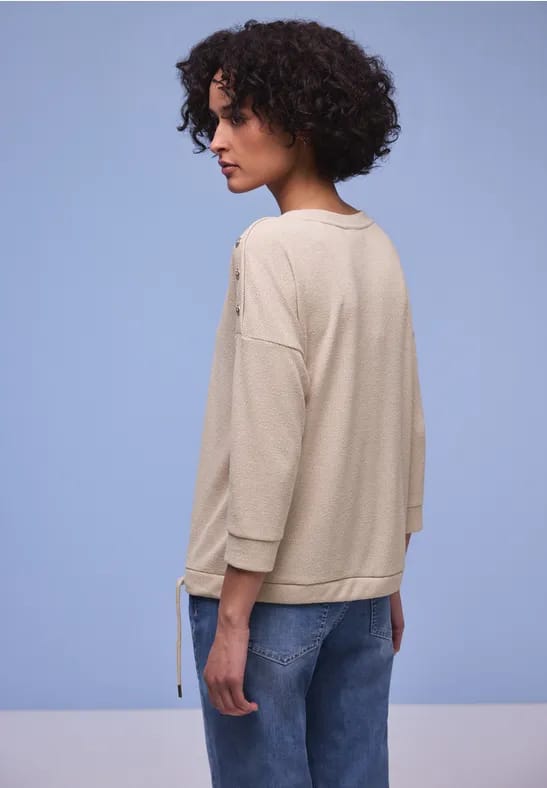 Shirt met knoopdetail