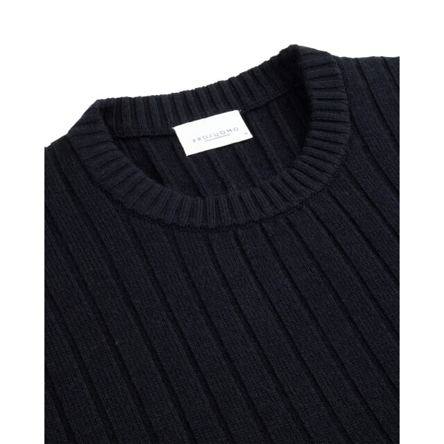 Sweaters Profuomo Pullover Rib Wol Blend Navy