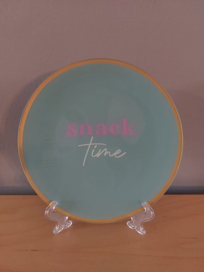 leuk bordje met de tekst : snack time