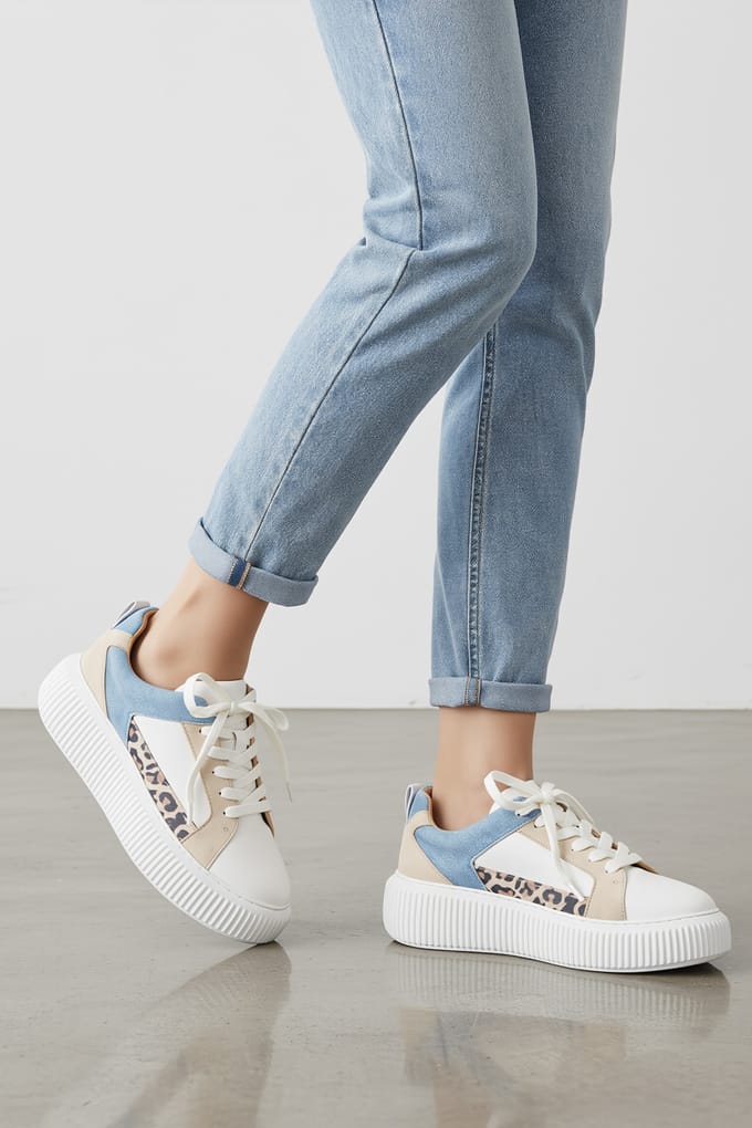 DWRS label Madison Leopard Sand / Jeans Größe: 41 | Trainers Outlet | Damen | Braun