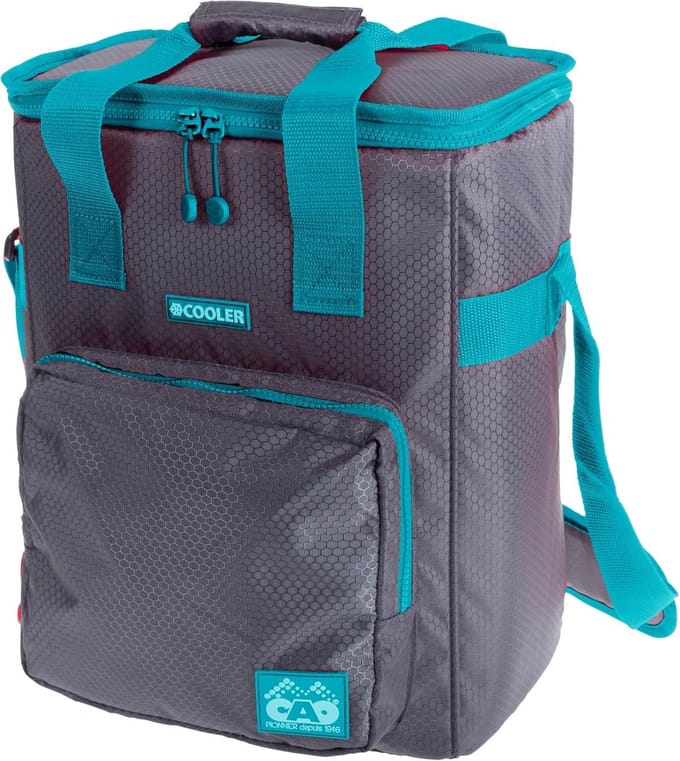 Koelbox Grijs/Rood, 20 L, 28 x 19 x 36 cm - Duurzaam en Compact