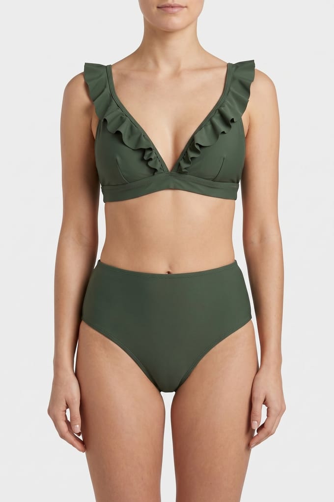 Shiwi Bobby Bikini Top Olive Green Taglia: 44 | Bikini Outlet | Donna | Verde