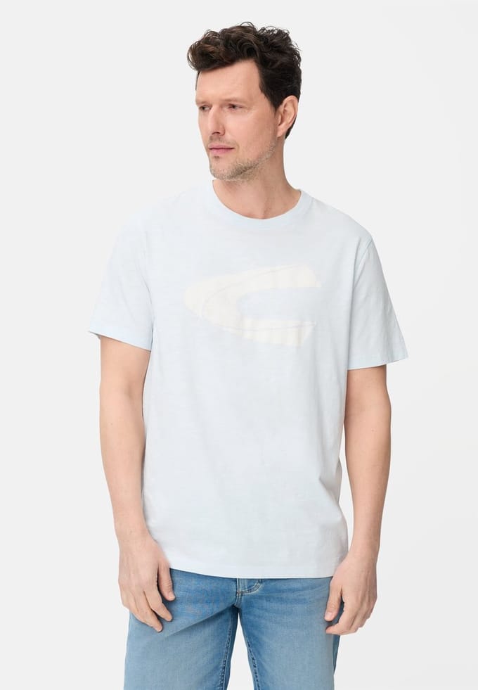camel active T-Shirt met reflecterende details - Maat - Hemelsblauwmenswear-L