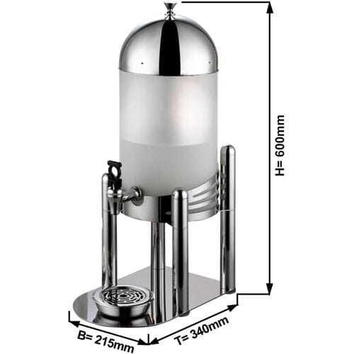 GGM Gastro Milch-/ Saftspender - 7 Liter - Chrom Zilver