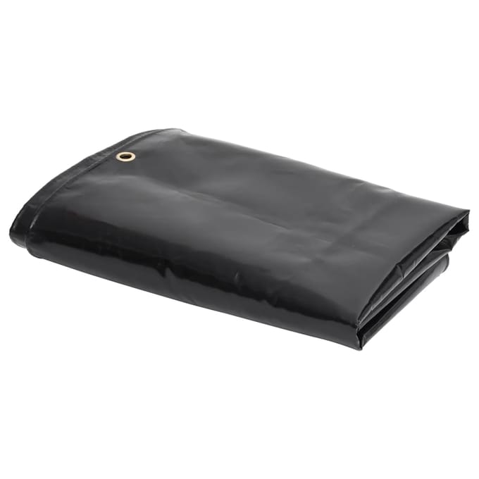 vidaXL - Zeilen - Zwart - 4 - x - 6 - m - Canvas - met - PVC-coating