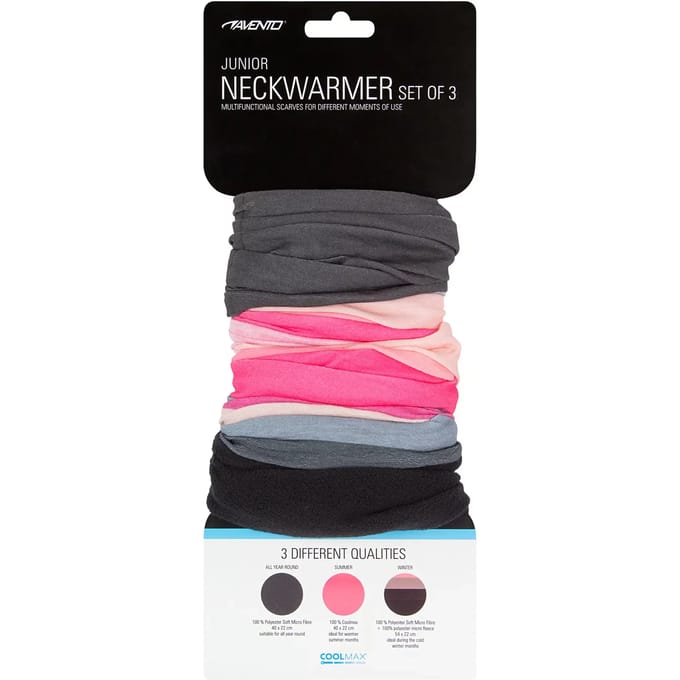 Avento Colsjaal Set Junior - Active - 3 St - Roze/Antraciet/Grijs/Licht roze