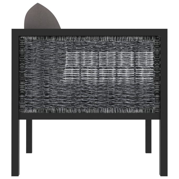 vidaXL - Hoekbank - sectioneel - met - rechterarmleuning - poly - rattan - antraciet