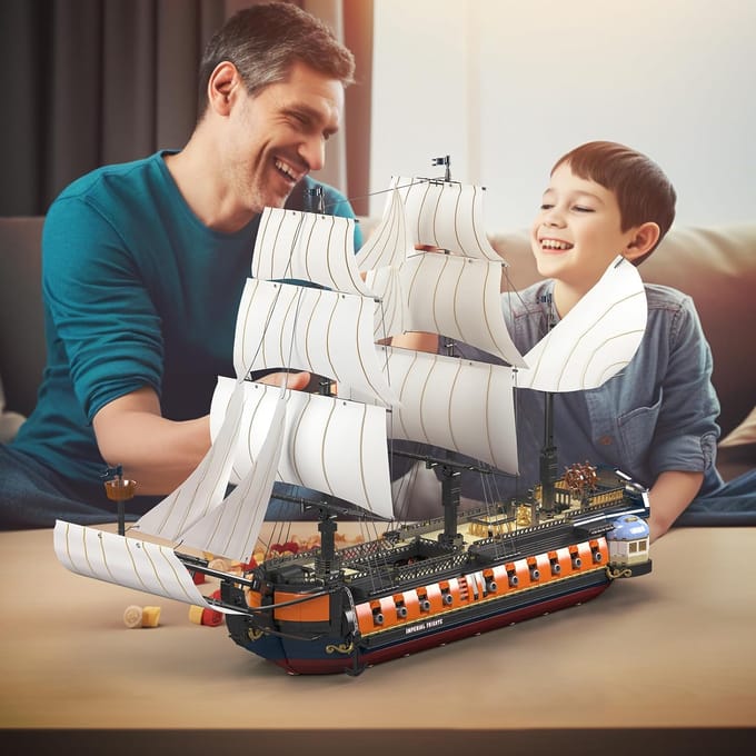 Mould King 13192 Piratenschip Bouwsteen De MOC Imperial Flagship Model Speelgoed Assemblageschip Bouwsteen Set Kinderen Kerstcadeau 13192