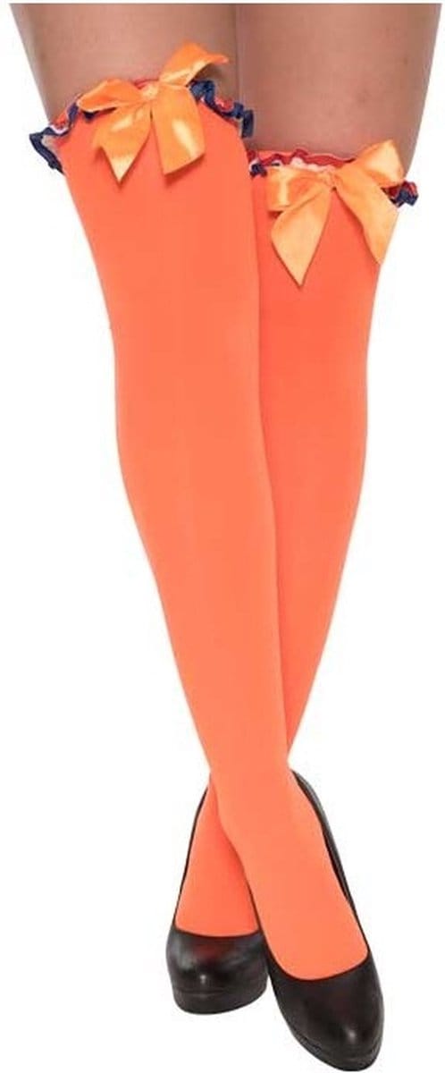 Witbaard Kousen Met Strik Dames Polyester Oranje One-size