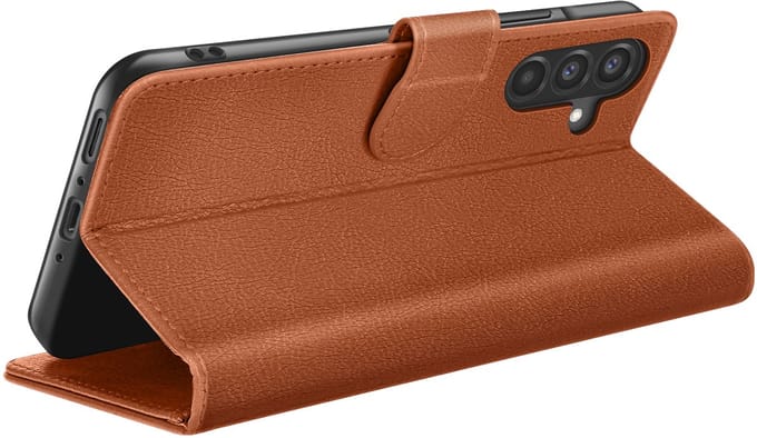 Zanae, Hoesje geschikt voor Galaxy A37 - Wallet Case & Magneetsluiting, Bruin