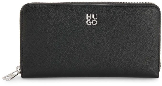 HUGO portemonnee Chris 2.0 Zip Around Wallet Black zwart