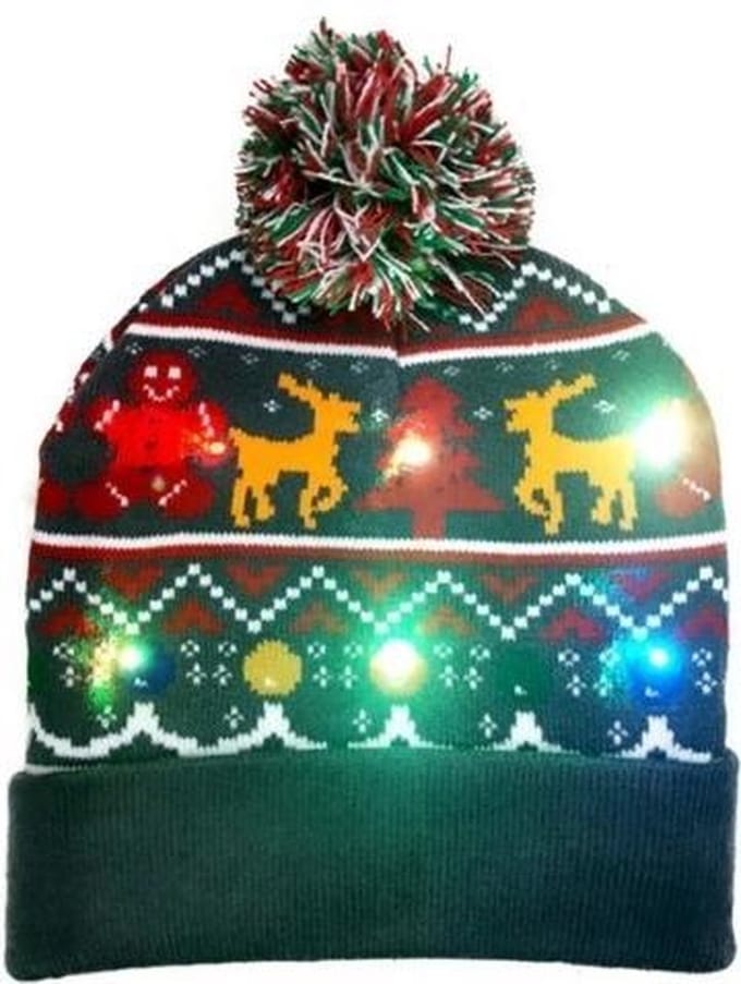 Kerstmuts Met Lichtjes - LED - 13
