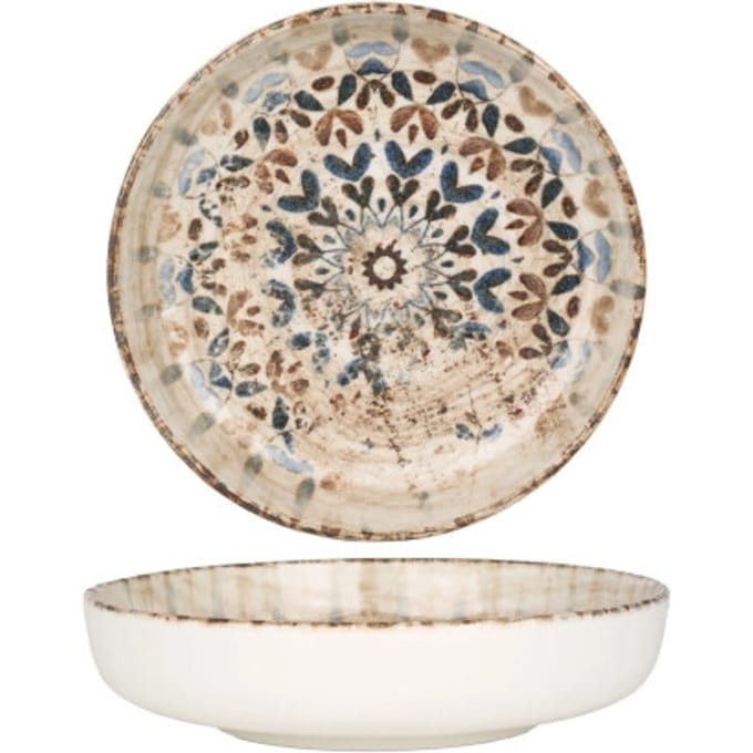 Rinart Diepbord - Aztec - Porselein - 17 cm (410cc) - set van 6