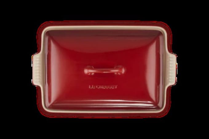Le Creuset Ovenschaal Rechthoekig Kersenrood - 3,8L + deksel