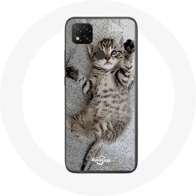 Xiaomi Redmi 9C hoesje Bengaalse kitten slaapt