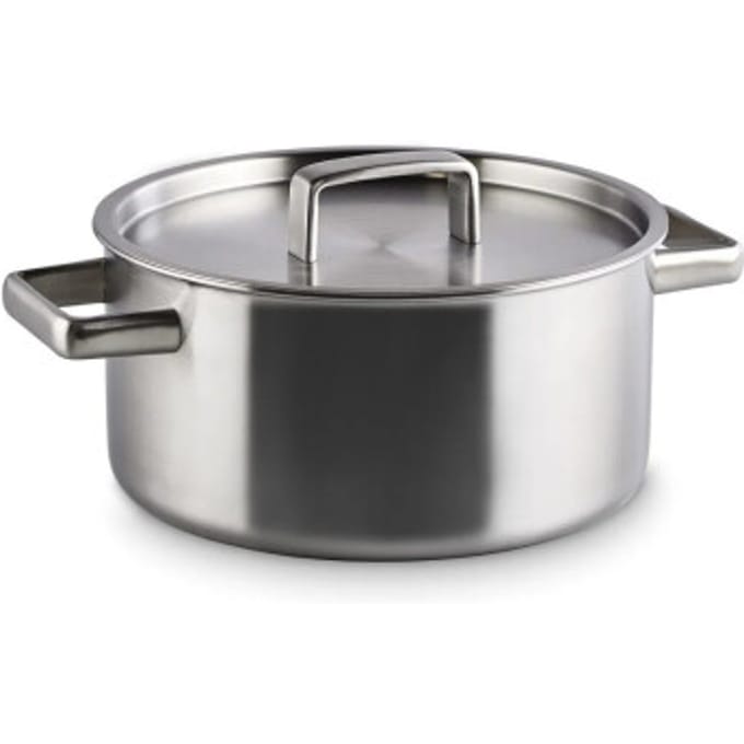 Habonne King Kookpan Met Deksel -  RVS Triply  - 22 cm