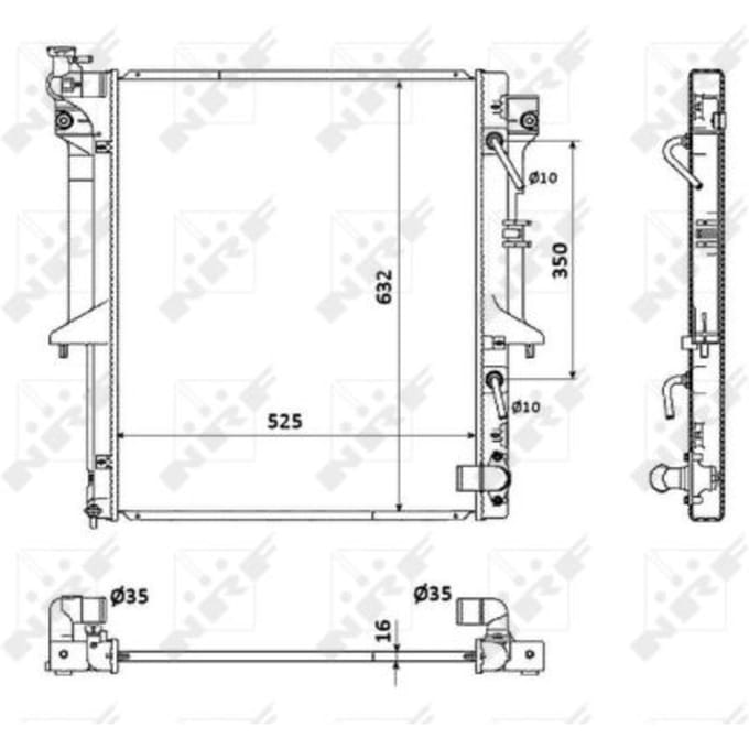 Radiator, motorkoeling NRF 53909