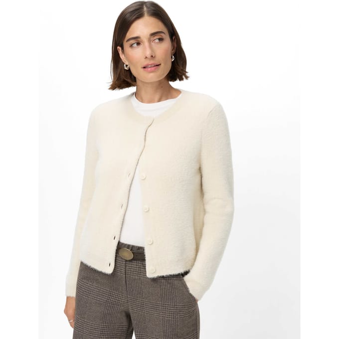 Brax Dames Vest  Style ANN dark ecru, crèmewit, maat 38