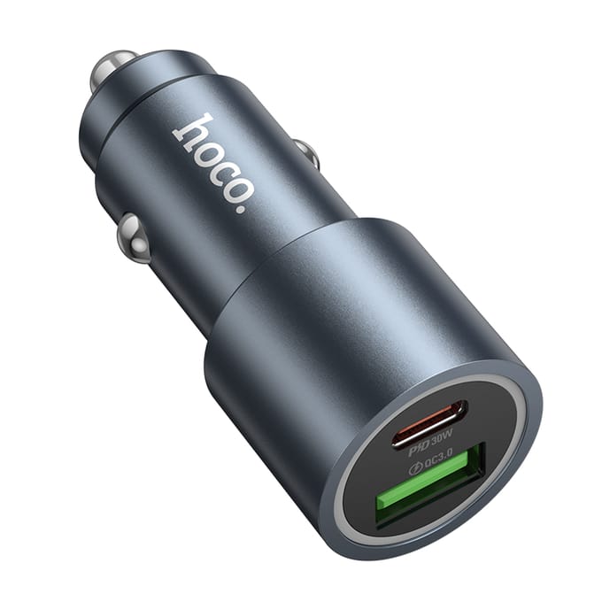 Hoco - Autolader met 1 USB & 1 USB-C poort - 48W - geschikt voor Power Delivery en snelladen
