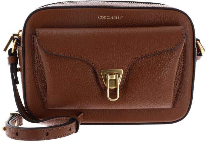 COCCINELLE Leren schoudertas Beat Soft Camera Bag Cognac bruine