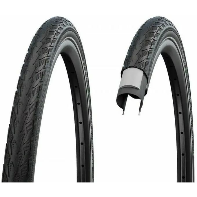 Buitenband Schwalbe Delta Cruiser Plus PunctureGuard 28 x 1.40 / 37-622mm - zwart met reflectie