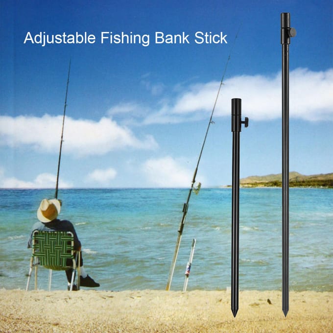 Canne à pêche extensible en alliage d'aluminium, 34-56cm, réglable, pour la carpe 48-75cm