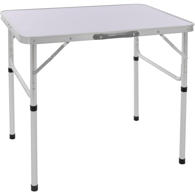 Campingtafel opvouwbaar 75x55x68 cm zilver/wit aluminium ML-Design