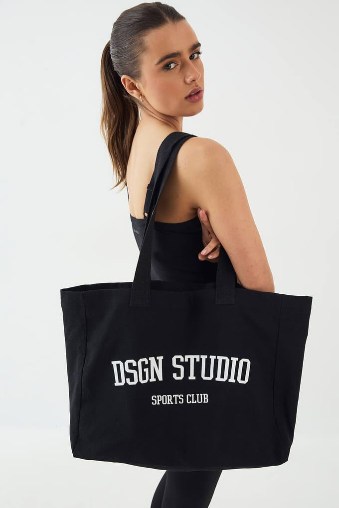 Dames Dsgn Studio Grote Canvas Draagtas | Zwart