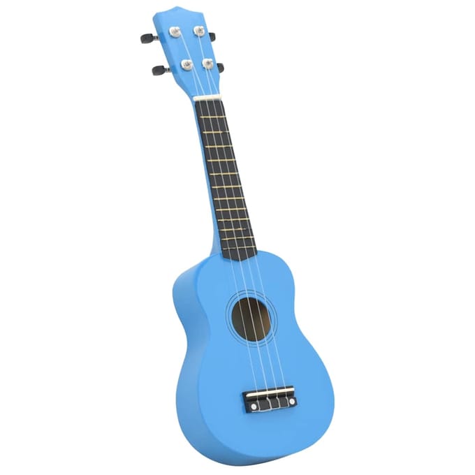 vidaXL - Ukuleleset - met - tas - voor - kinderen - sopraan - 21'' - blauw