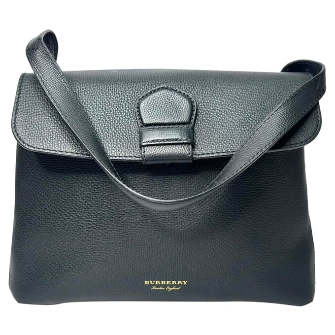 Burberry Medium Camberley Schoudertas in Zwart Leder