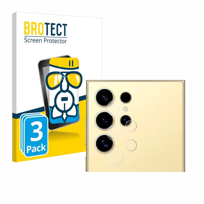 Screenprotector 3 Stuks voor Samsung Galaxy S24 Ultra (ALLEEN Camera Lens) Beschermglas transparant