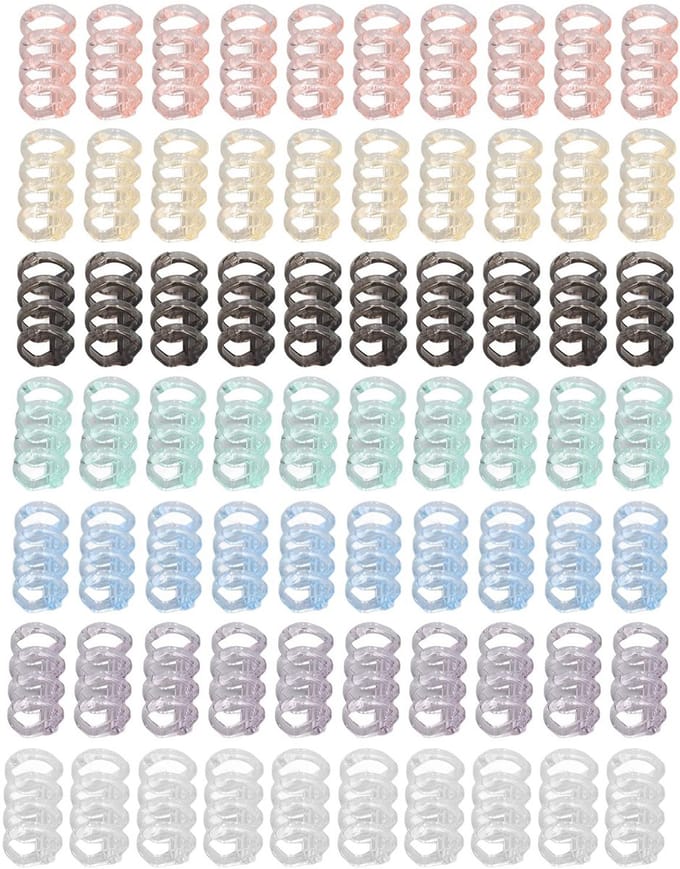 Dailygoods- Bindkammen 70-delige Set - 4-gaats Bindringen - Plastic Bindruggen - Binnendiameter 12 mm - Briefpapieraccessoires - Meerdere Kleuren
