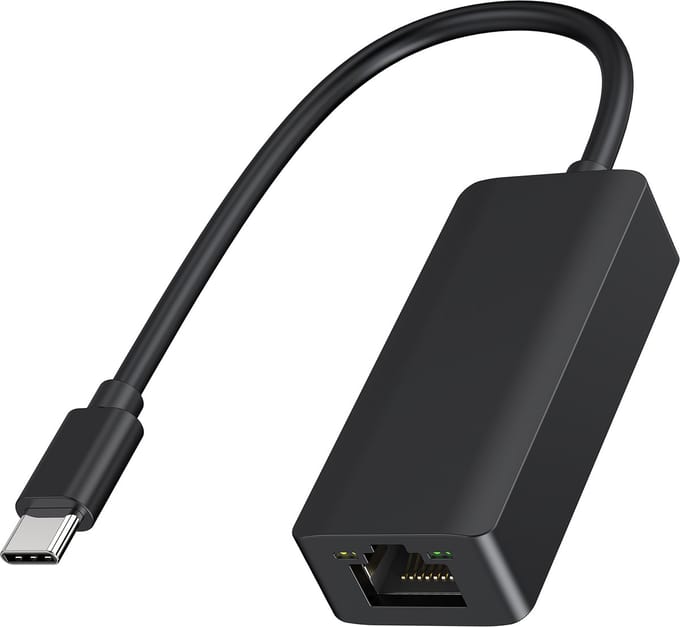 Nuvance Ethernet Adapter - USB C - 1000 Mbps - USB C naar Ethernet - Internet - Netwerk - Lan - Adapter