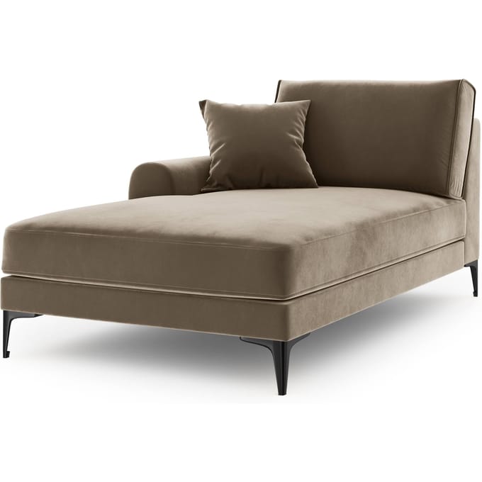 Chaise longue Madara links velvet | Mazzini Sofas