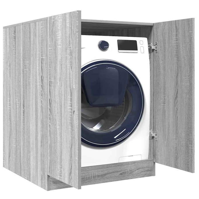 vidaXL - Wasmachinekast - 71x71,5x91,5 - cm - grijs - sonoma - eikenkleurig