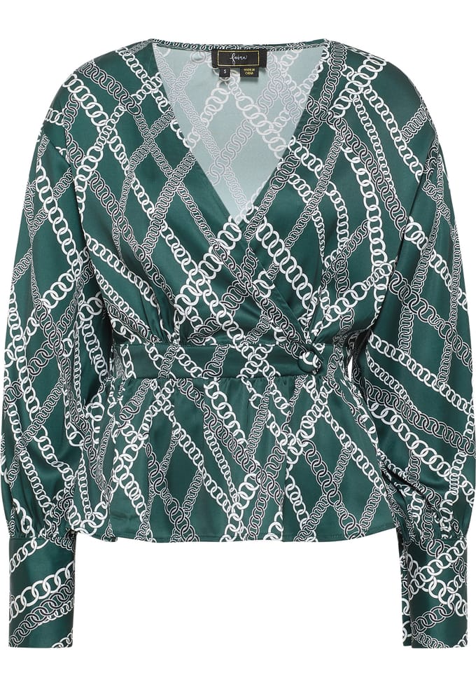 Faina Blouse tassia Dames Donkergroen Veelkleurig