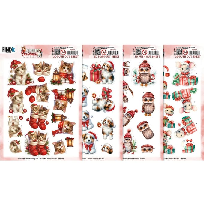 3D Stansvel set "Furry Christmas"