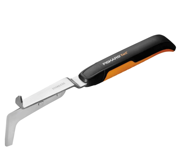 Fiskars Onkruidsteker - Onkruidmes met 2 Bladen - Onkruidverwijderaars met Softgrip Handgreep