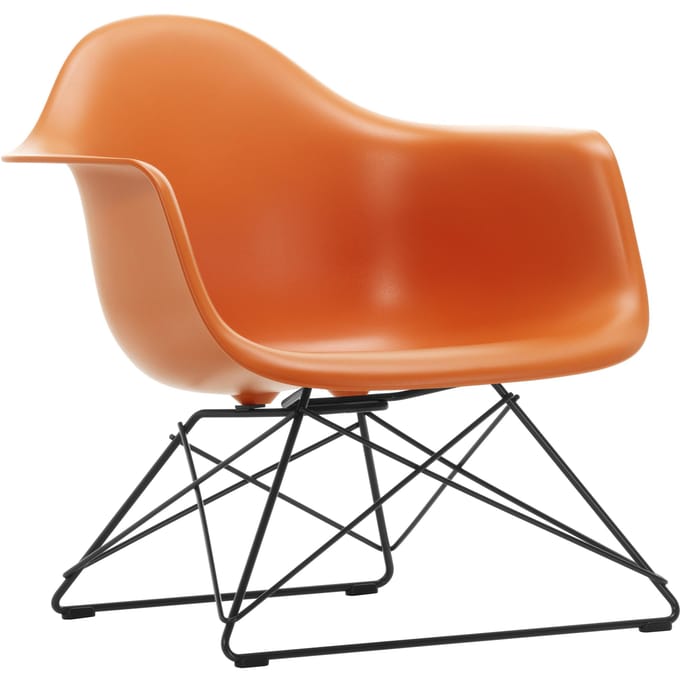 Vitra Eames Plastic Armchair LAR - roestoranje RE - basic dark gepoedercoat