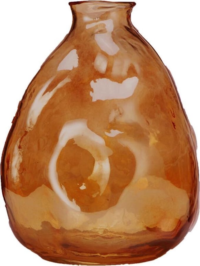 Vaas organische vorm roest bruin 26cm