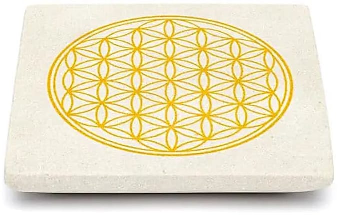 Wierookbrander Bloem des Levens zandsteen – 10 cm x 10 cm
