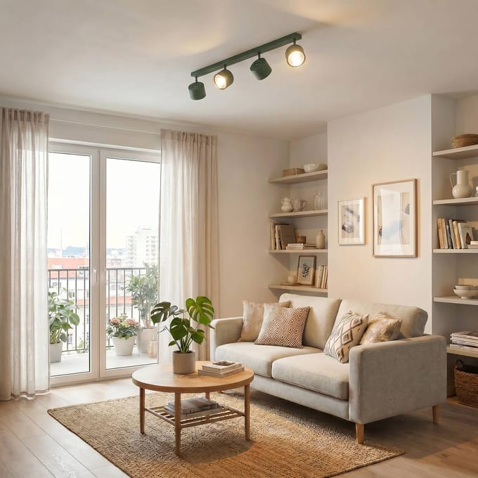 Argon Plafondspot Chloe, groen, 4-lamps, verstelbaar