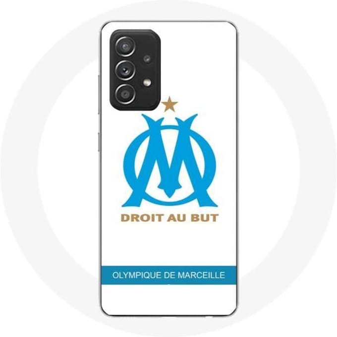 Coque - Olympique de Marseille - Galaxy A52 - Logo - Souple - Blanc blanc