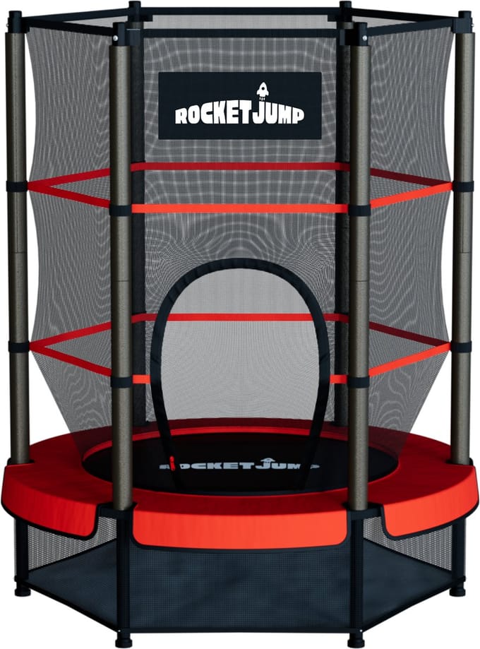 RocketJump LF14 Trampoline - Inclusief veiligheidsnet - Kindertrampoline 140 cm - Rood