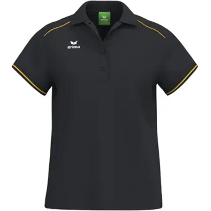 Erima Cmpt 3 Wings Polo Dames - Zwart / Geel | Maat: 40