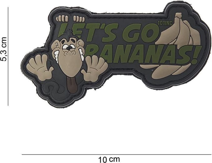 101 Inc Embleem 3D Pvc Let'S Go Bananas Beige  10096