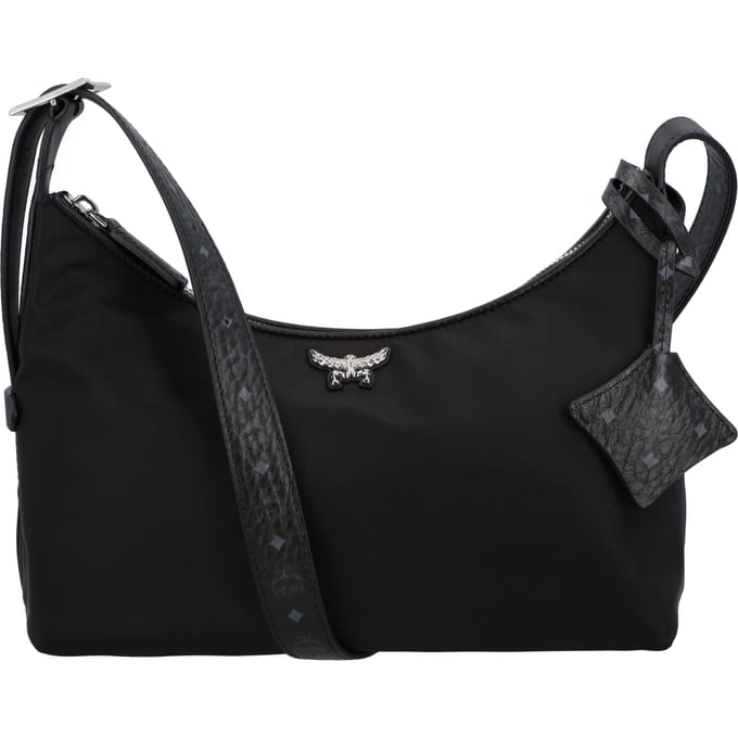MCM Aren Hobo Bag Small van gerecycled nylon en leer met monogramprint