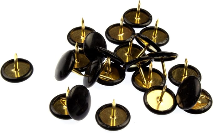 Kangaro punaises - messing - zwarte kop - 100 stuks