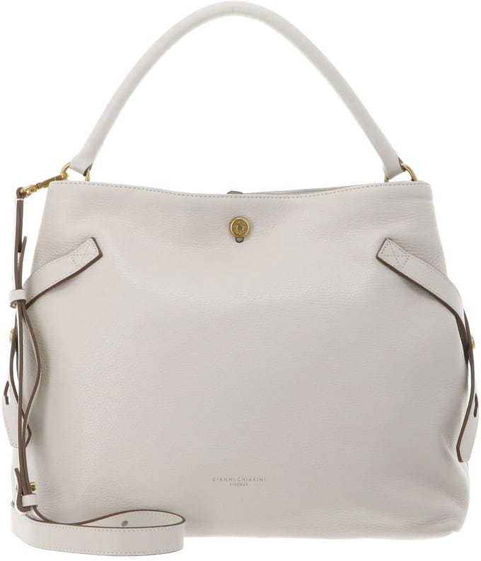 GIANNI CHIARINI Leren handtas schoudertas Claudette Hobo Bag Marble crème