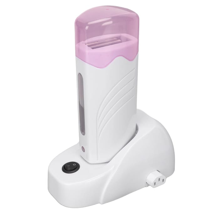 Waxverwarmer Machine Ontharingsroller Draagbaar Wax Ontharingsapparaat met Verwarmingsbasis EU-stekker 220V white